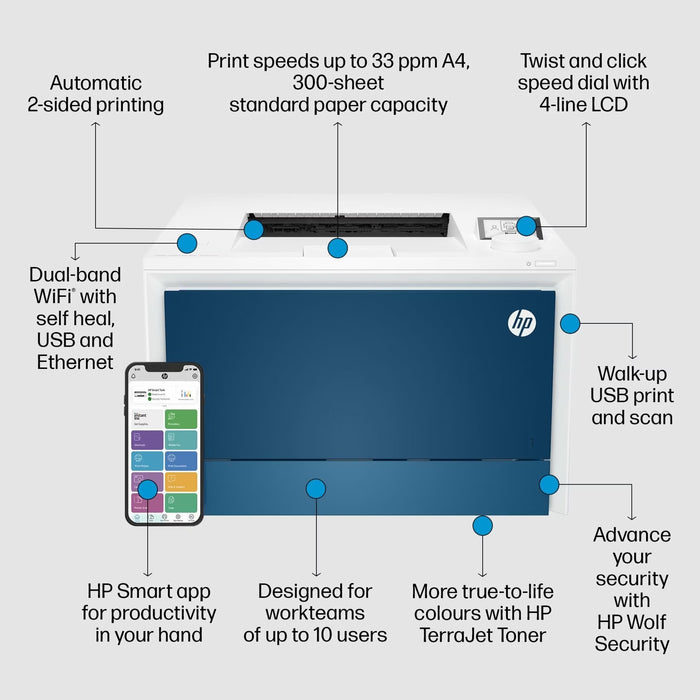 طابعة HP لاسلكية ملونة ليزر Pro 4203DW بسرعة وكفاءة وجودة احترافية