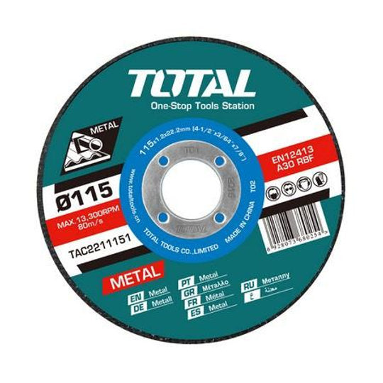 قرص قطع معدني فيبر قص حديد 5" توتال 125MM جودة عالية لقص الحديد والمعدن من Total