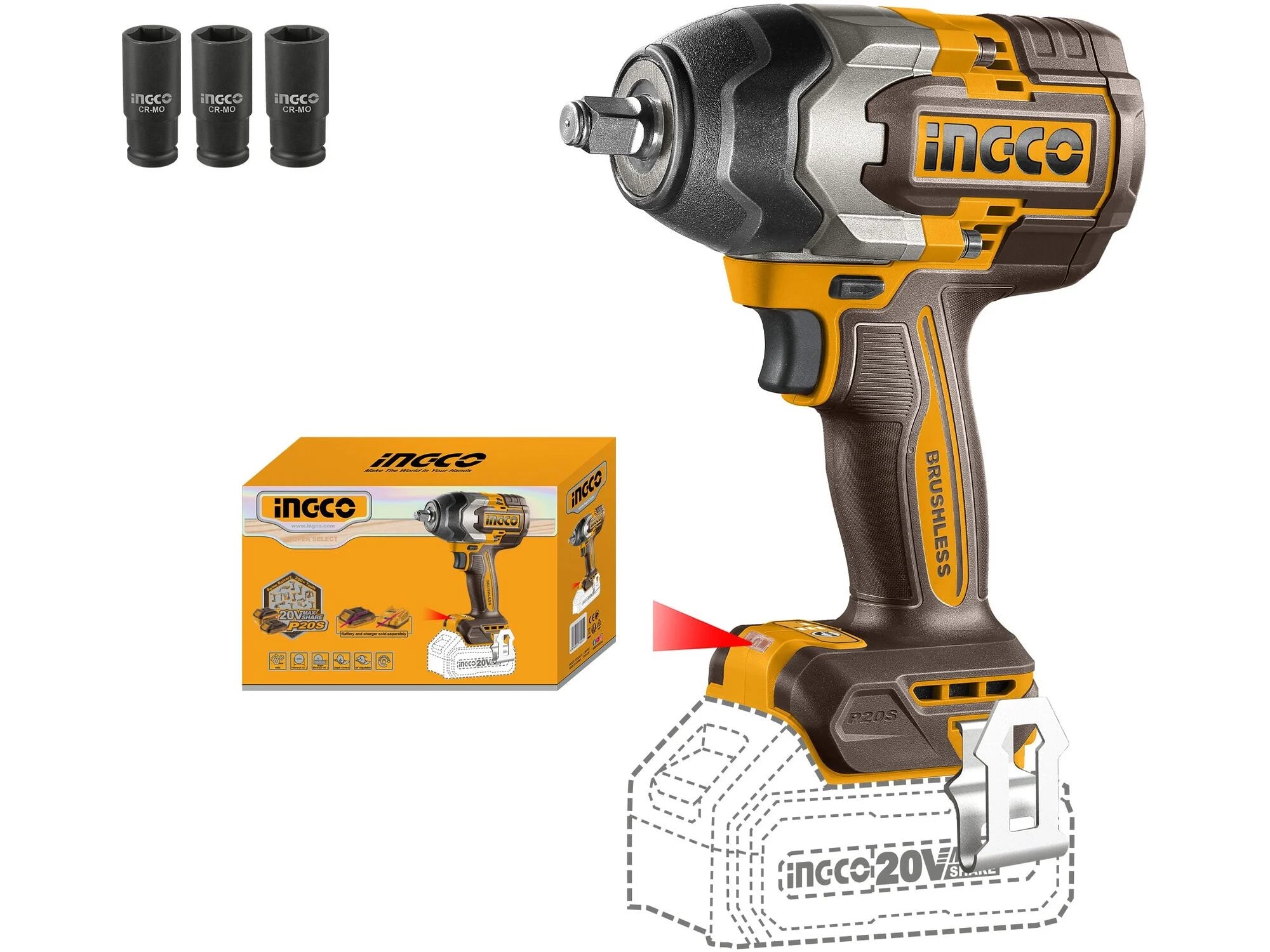 INGCO 1350 Nm Industrial Impact Drill (without battery or charger) INGCO 1350 Nm Industrial Impact Drill (without battery or charger)