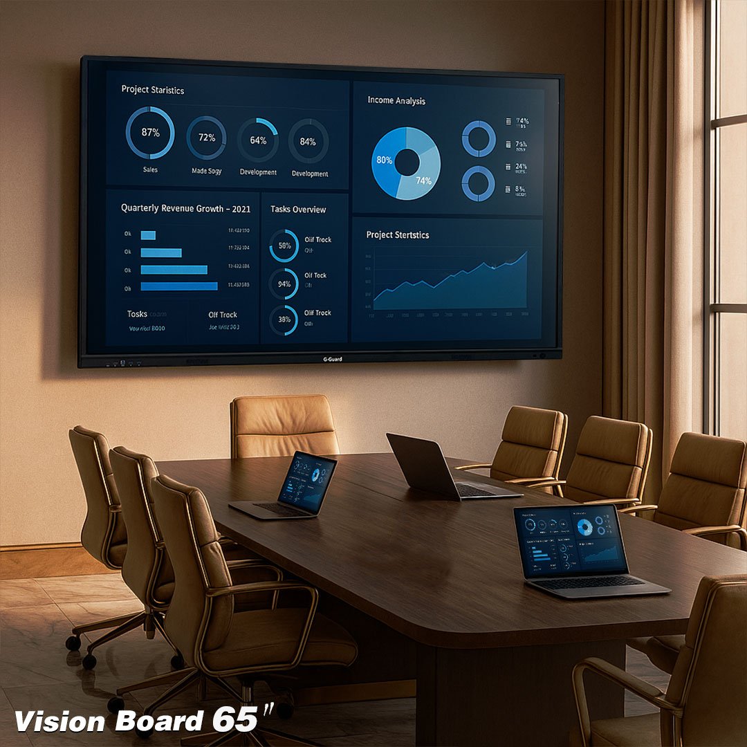 شاشة لمس تفاعلية ضخمة بقياس 65 بوصة وبدقة 4K من G-Guard