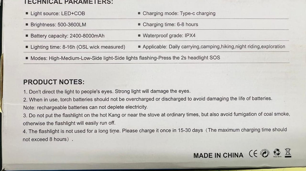 كشاف يدوي مع ستاند  20وط جعفر شوب