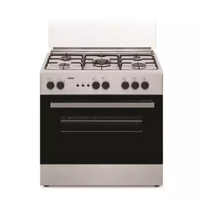 فرن غاز سمفير 80 سم ستانلس موديل F8055SS-ZH 5 شعلات تصميم عصري وأمان كامل من سمفير