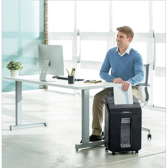 ماكينة تمزيق ورق أوتوماتيكية 100M قص دقيق وسعة 100 ورقة من Fellowes