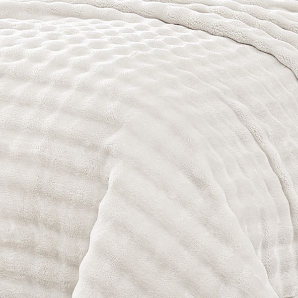 بطانية مفرد ARMN Veloura عاجي 160*200 سم بسمك 480 غ/م² تصميم Bubble Plush وعنونة حرارية ممتازة