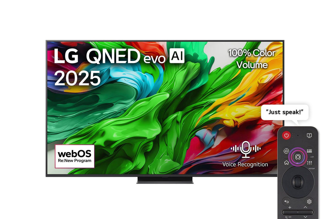 تلفاز ذكي 75 بوصة LG QNED86 4K 120Hz مع معالج AI ومعالجة الألوان الممتازة من LG