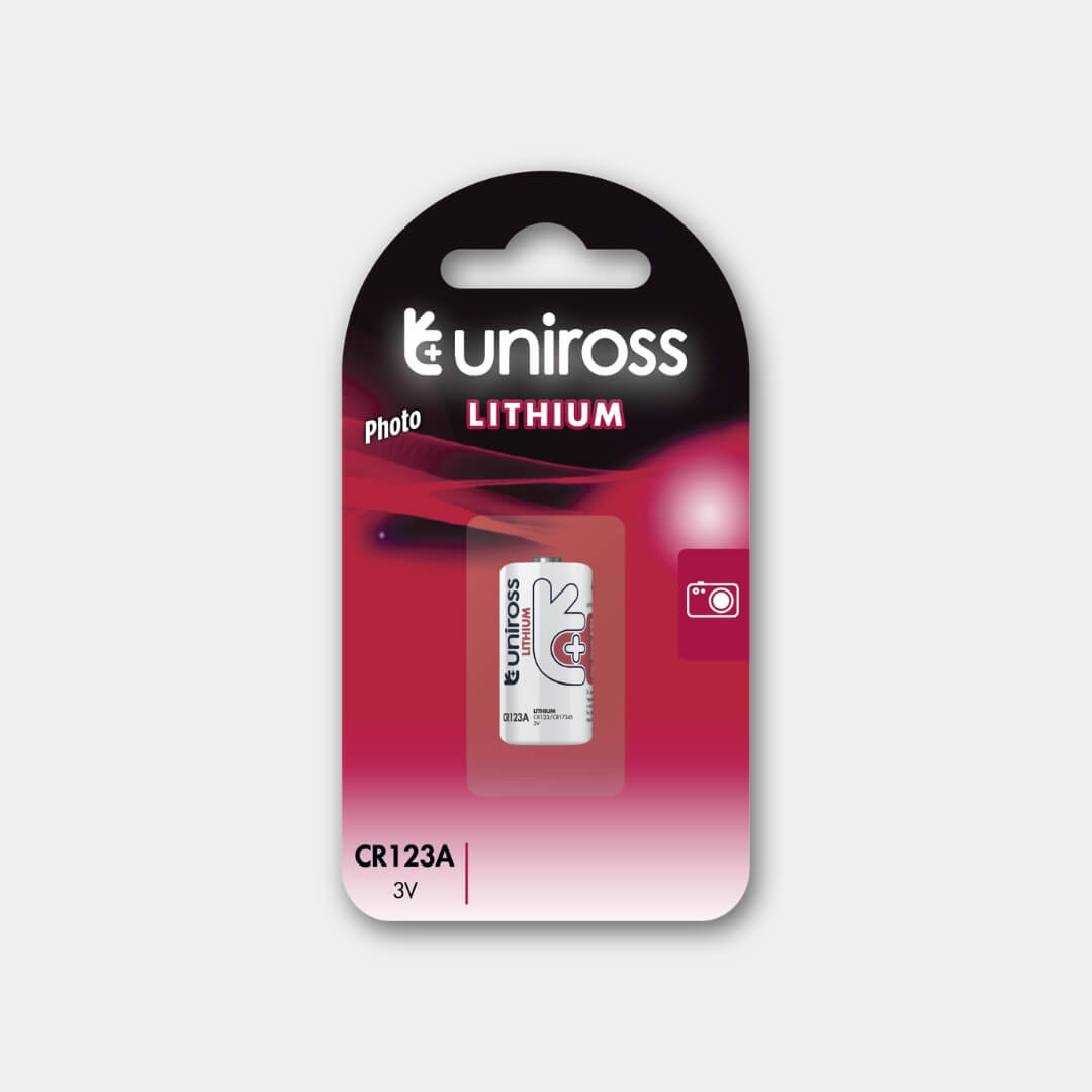 Uniross CR123A Lithium Cylindrical Battery (1 Pack) Uniross CR123A Lithium Cylindrical Battery (1 Pack)