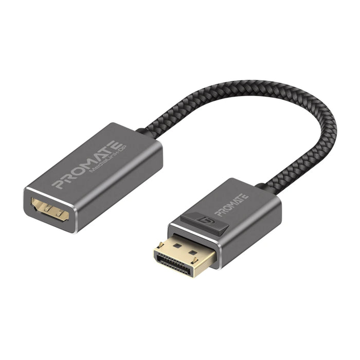 محول ديسبلاي بورت إلى HDMI بدقة 4K مع كابل نايلون وموصلات من PROMATE