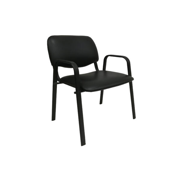 ISCO Small Leather Seat and Back Waiting Chair with Armrests ISCO Small Leather Seat and Back Waiting Chair with Armrests