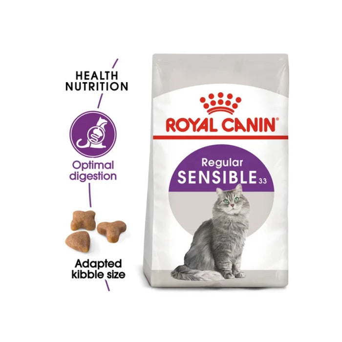 طعام جاف للقطط الحساسة (Sensible) لصحة الهضم والبول، 4 كجم من Royal Canin