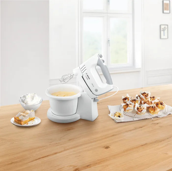 Bosch ErgoMix 450W Hand Mixer with Kneader, White