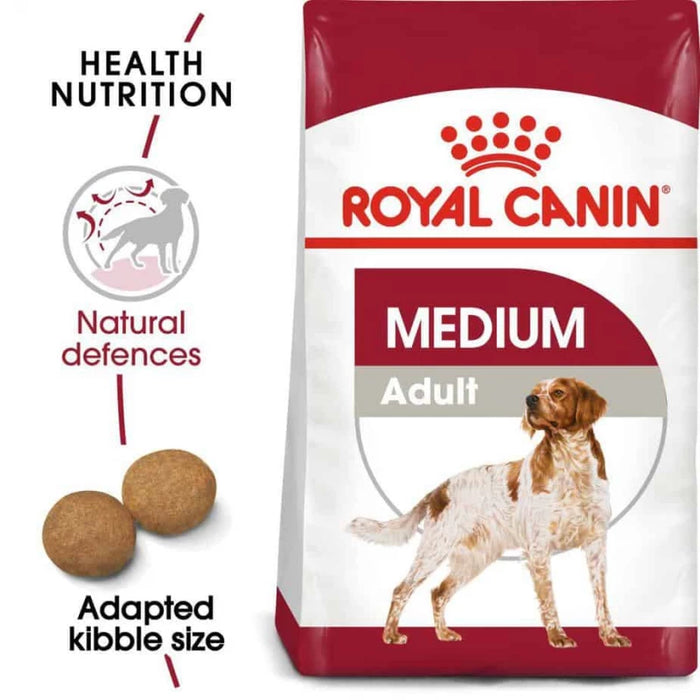 طعام جاف للكلاب المتوسطة البالغة لدعم المناعة والوزن، 15 كجم من Royal Canin
