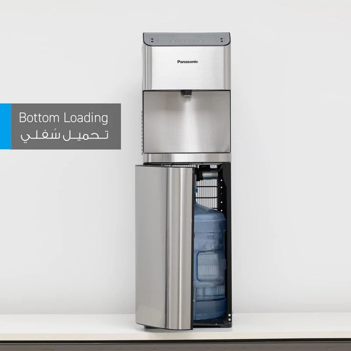 Panasonic Bottom Loading Water Cooler (3 Taps) Black Steel 