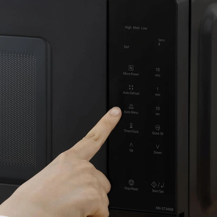 فرن ميكروويف باناسونيك 900 واط أسود 25 لتر مع إذابة تلقائية للطعام من باناسونيك