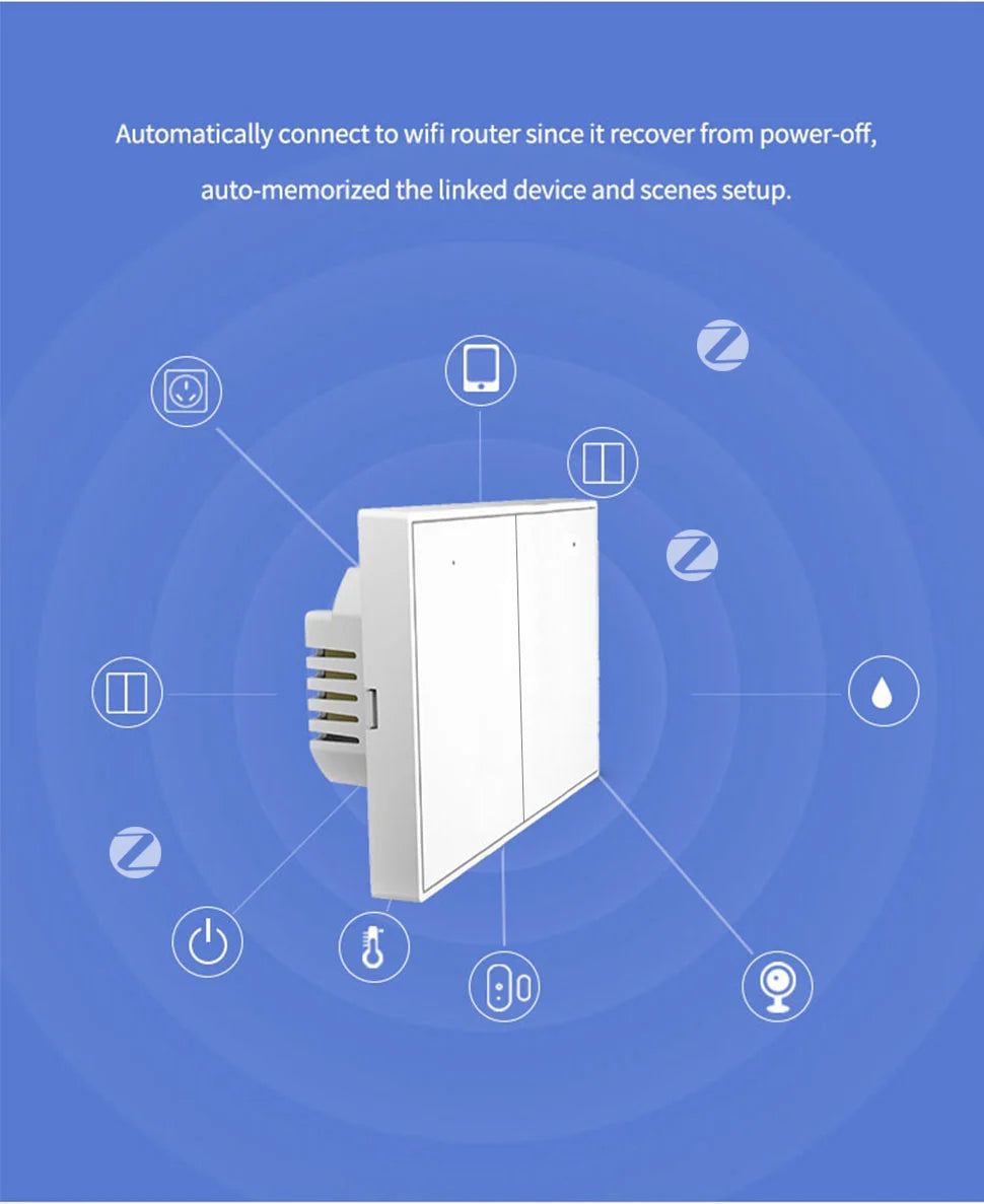 مفتاح ذكي ثنائي- Zigbee Mesh-Zemismart - US Type - ابيض مفتاح ذكي ثنائي- Zigbee Mesh-Zemismart - US Type - ابيض