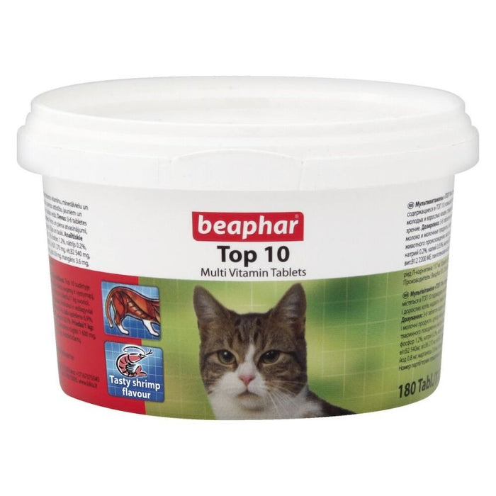 BEAPHAR Top 10 Multivitamin Tablets for Cats 180 Tablets