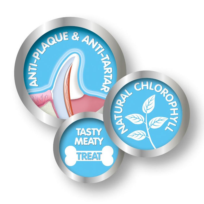 مكافآت بيوفار 150 جرام للكلاب، نفس منعش بالكلوروفيل لإزالة البلاك.