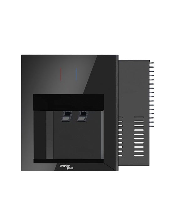 كولر مياه بلت إن زجاج أسود من ووتر بلس