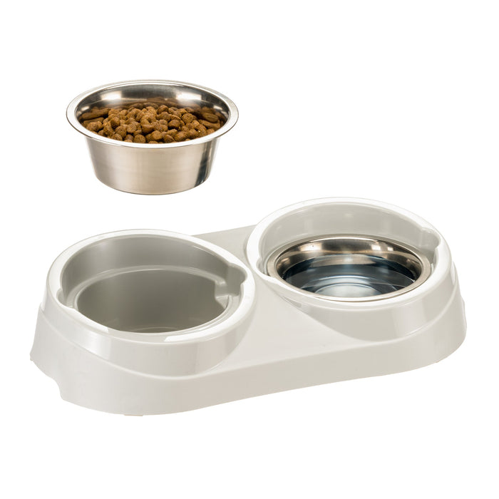 وعاء مزدوج فولاذي 3.6 ل للكلاب من Ferplast