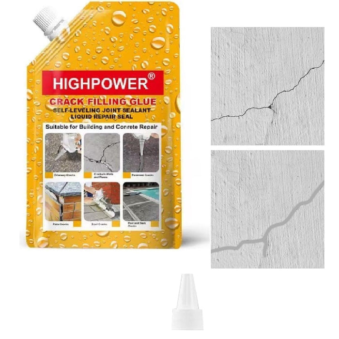 لاصق ومعجون تعبئة الشقوق الخرسانية ذاتي التسوية 500 غرام من هايباور