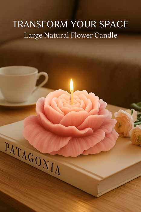 شمعة وردة الأناقة (Elegance Rose) - وردي بارد