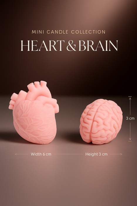 مجموعة شموع القلب والعقل (Heart & Mind) - 3 قطع شمع صويا طبيعي بعطر الفانيليا والياسمين