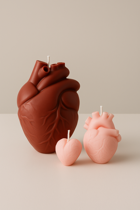 مجموعة شموع القلب والعقل (Heart & Mind) - 3 قطع شمع صويا طبيعي بعطر الفانيليا والياسمين