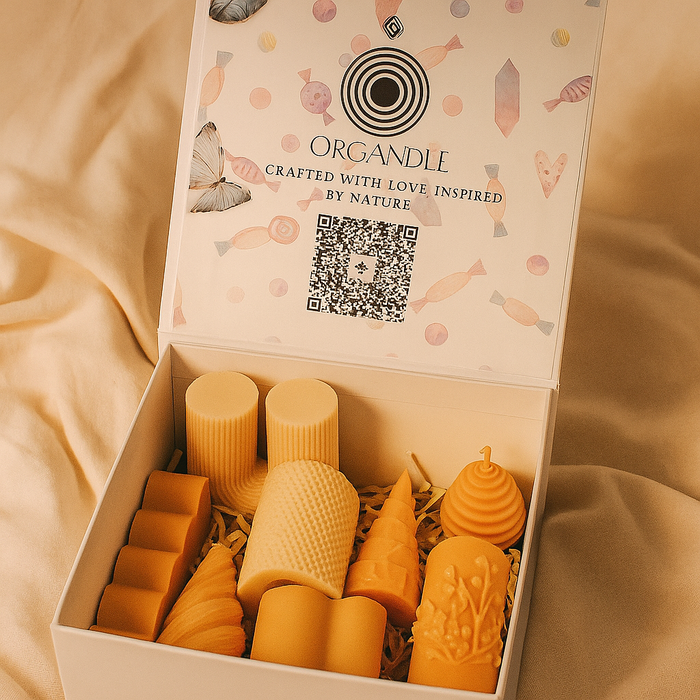 صندوق شموع فنية معطرة10 قطع، شمع طبيعي 100%، تصميمات فريدة، ديكور منزلي