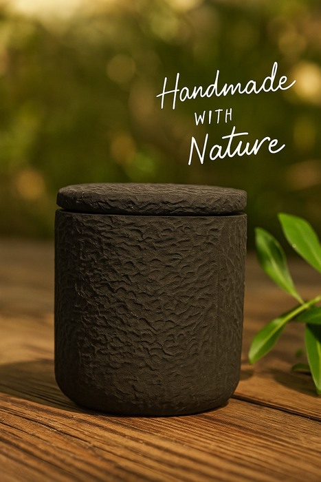 شمعة Stone Cande الفاخرة حجر مصقول يدويًا، شمع طبيعي معطر، قطعة ديكور دائمة