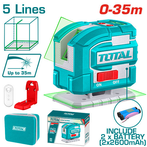 Total TLL306502 ليفل 5 خطزط اخضر بدون ستاند