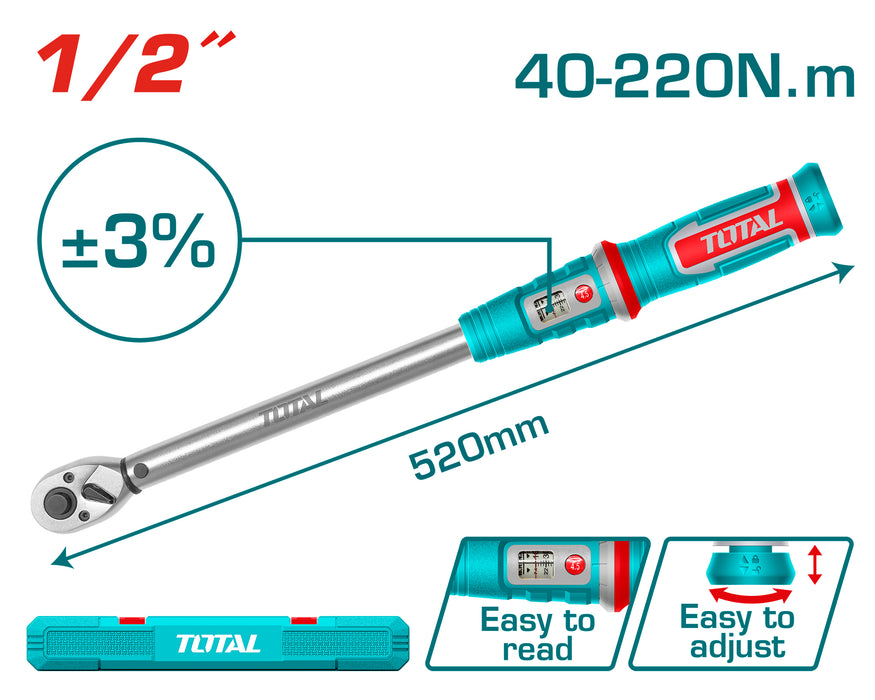 طرطيقة شد 1/2 انش 40-220 نيوتن Total THPTW1220N6