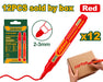 Jadever JDJM1503 باكيت قلم علام 12 حبة لون احمر