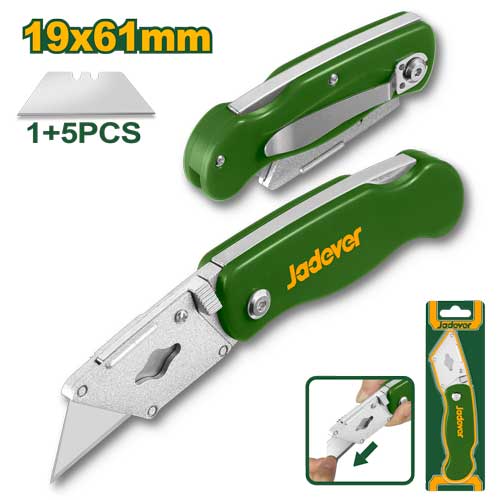 Jadever JDSK9419 مشرط طوي مع 6 شفرات