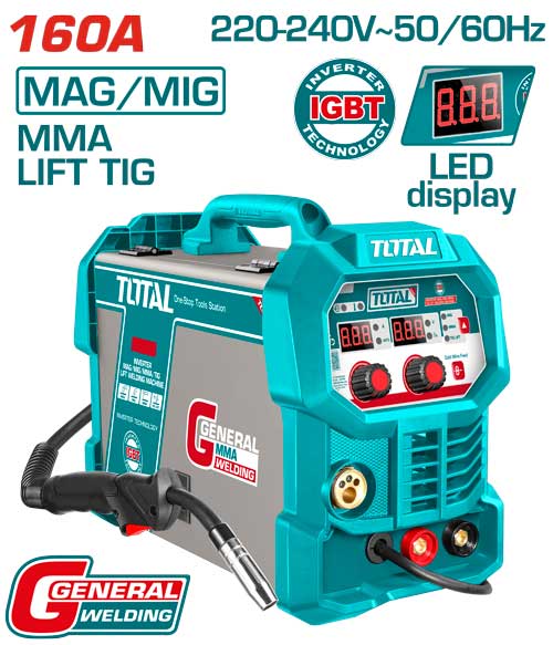 Total TMGT16058 ماكنة لحام 3*1160 أمبيرميج وتيج وعادي