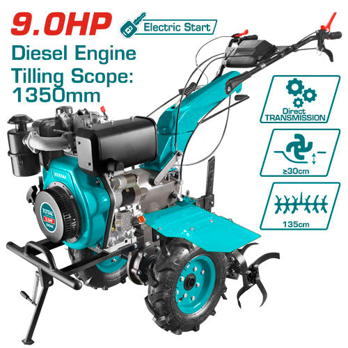 Total TDC13501D محراث ديزل 9 حصان تشغيل مفتاح