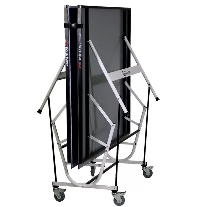 طاولة تنس Double Fish DF-339 للاستخدام الداخلي والخارجي، مقاومة للماء وقابلة للطي