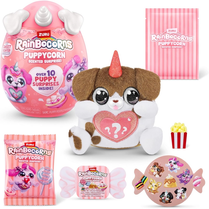 سلسلة مفاجآت Rainbocorns Puppycorn - 12 قطعة مع 10 مفاجآت ورائحة خاصة! من زورو