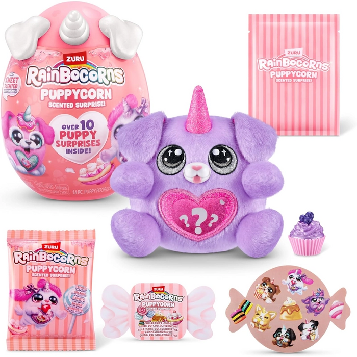 سلسلة مفاجآت Rainbocorns Puppycorn - 12 قطعة مع 10 مفاجآت ورائحة خاصة! من زورو