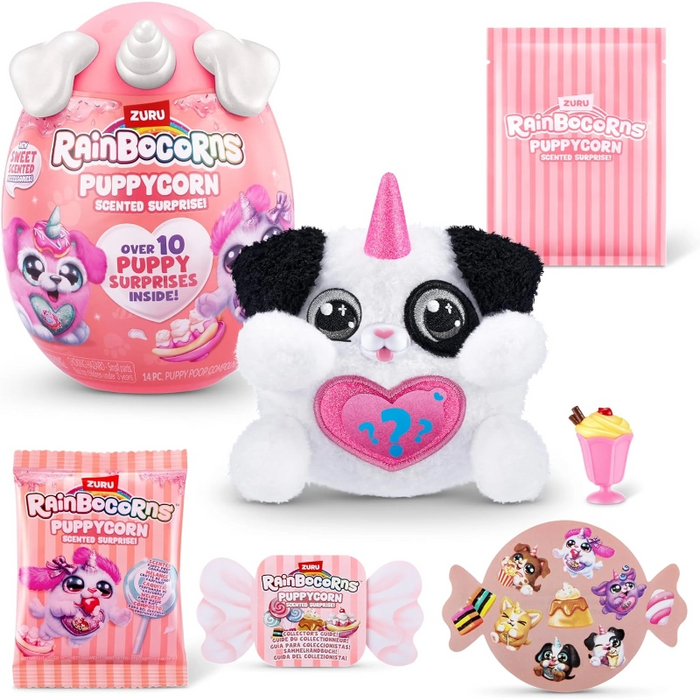 سلسلة مفاجآت Rainbocorns Puppycorn - 12 قطعة مع 10 مفاجآت ورائحة خاصة! من زورو