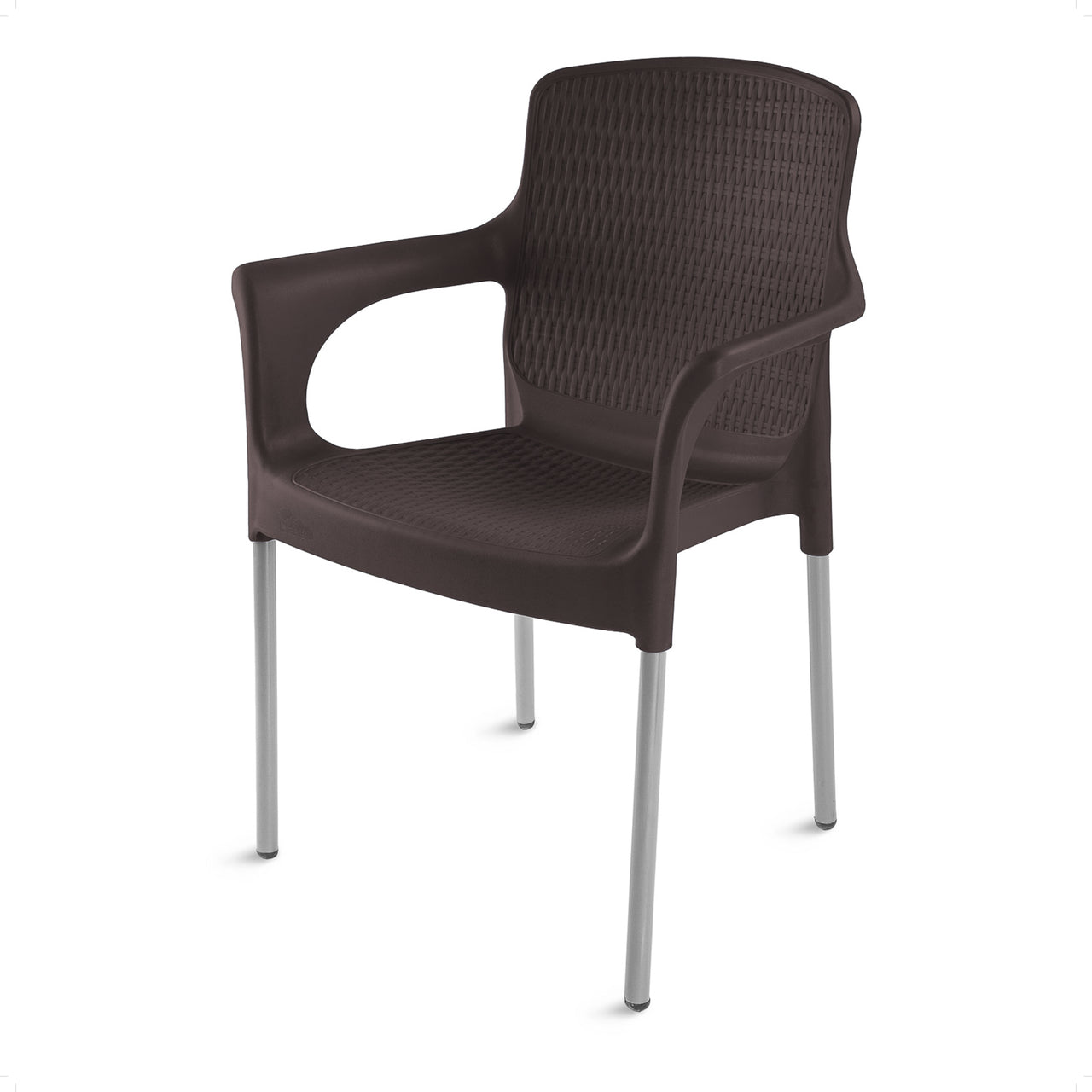 Samba Mirage Rattan Plastic Chair with Durable Iron Legs for Indoor and Outdoor Use Samba Mirage Rattan Plastic Chair with Durable Iron Legs for Indoor and Outdoor Use