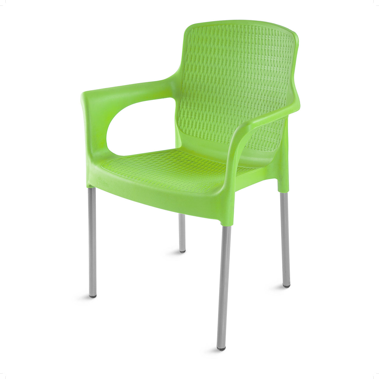 Samba Mirage Rattan Plastic Chair with Durable Iron Legs for Indoor and Outdoor Use Samba Mirage Rattan Plastic Chair with Durable Iron Legs for Indoor and Outdoor Use