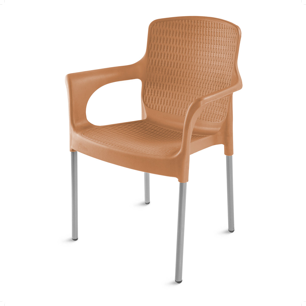 Samba Mirage Rattan Plastic Chair with Durable Iron Legs for Indoor and Outdoor Use Samba Mirage Rattan Plastic Chair with Durable Iron Legs for Indoor and Outdoor Use
