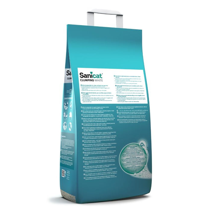Sanicat White DUO Clumping Cat Litter 10L - Fragrance Free