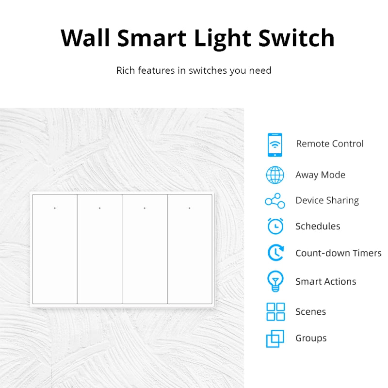 Zemismart 4-Way Smart Switch - Zigbee Mesh - US Type - White Zemismart 4-Way Smart Switch - Zigbee Mesh - US Type - White