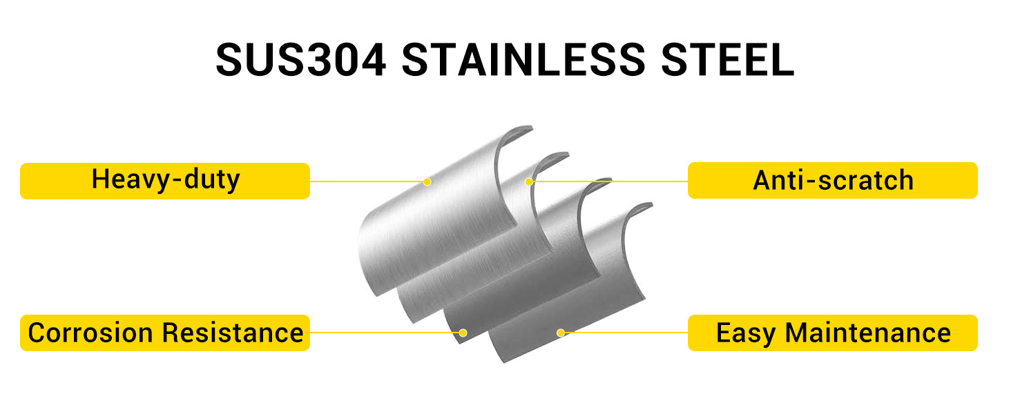 خزانة حوض ستانلس ستيل 32 بوصة بحوض وصنبور – مصنوعة من SUS304 مقاومة للصدأ