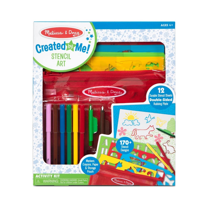 مجموعة أنشطة فنون القوالب مع 12 ورقة وأقلام ملونة بحقيبة مريحة من ميليسا آند دوغ