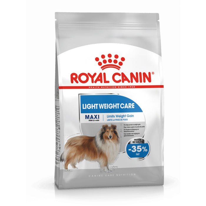 طعام جاف للكلاب الكبيرة (Maxi Light Weight Care) للتحكم بالوزن وصحة المفاصل، 12 كجم من Royal Canin