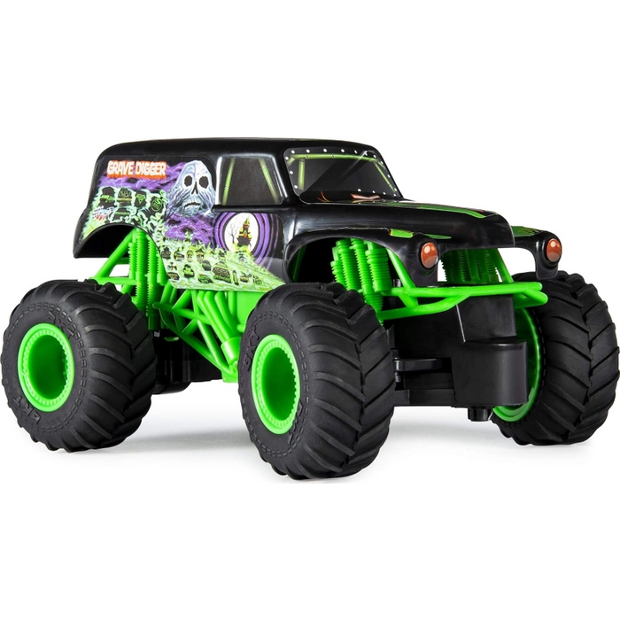 مونستر جام، سيارة التحكم من بعد Grave Digger مقياس 1:24 بتصميم واقعي للتحكم على مسافة 76.2 متر من سبين ماستر