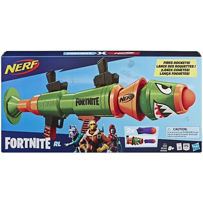 بلاستر نيرف فورتنايت آر أل، سهل الاستخدام ويستخدم صواريخ فوم كبيرة. من هاسبرو