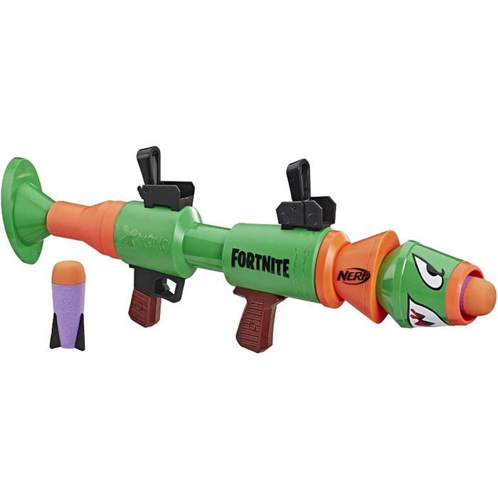 بلاستر نيرف فورتنايت آر أل، سهل الاستخدام ويستخدم صواريخ فوم كبيرة. من هاسبرو