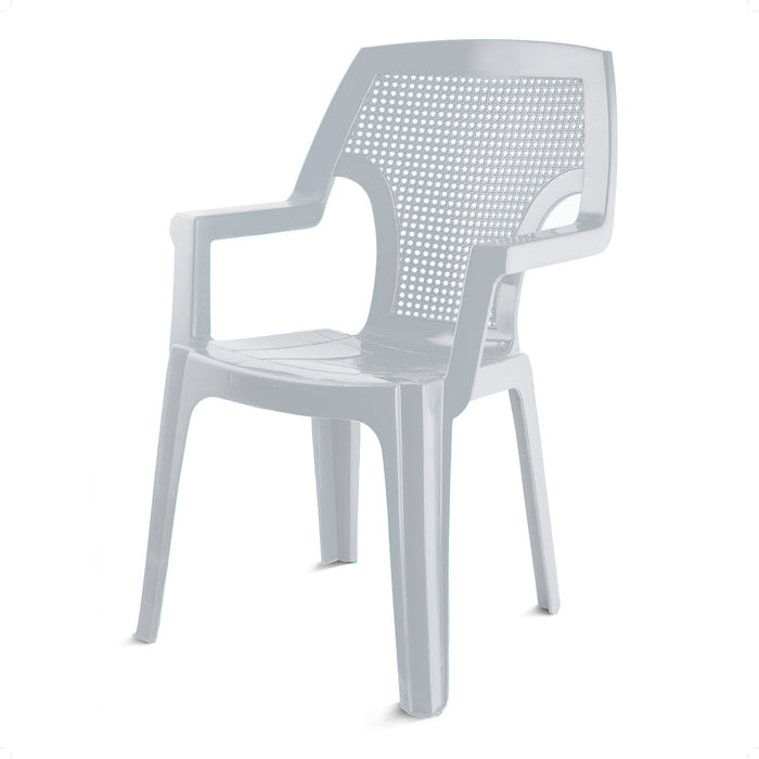 كرسي سوبر سامبا بلاستيك بذراعين - سهل التخزين والاستخدام من سامبا